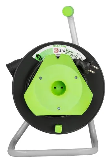 Удлинитель на пластик. катушке 1х40м без заземл. 10А IP44 GREEN LINE GAZ-2x1-40m ПВС 2х1 Эра Б0065109