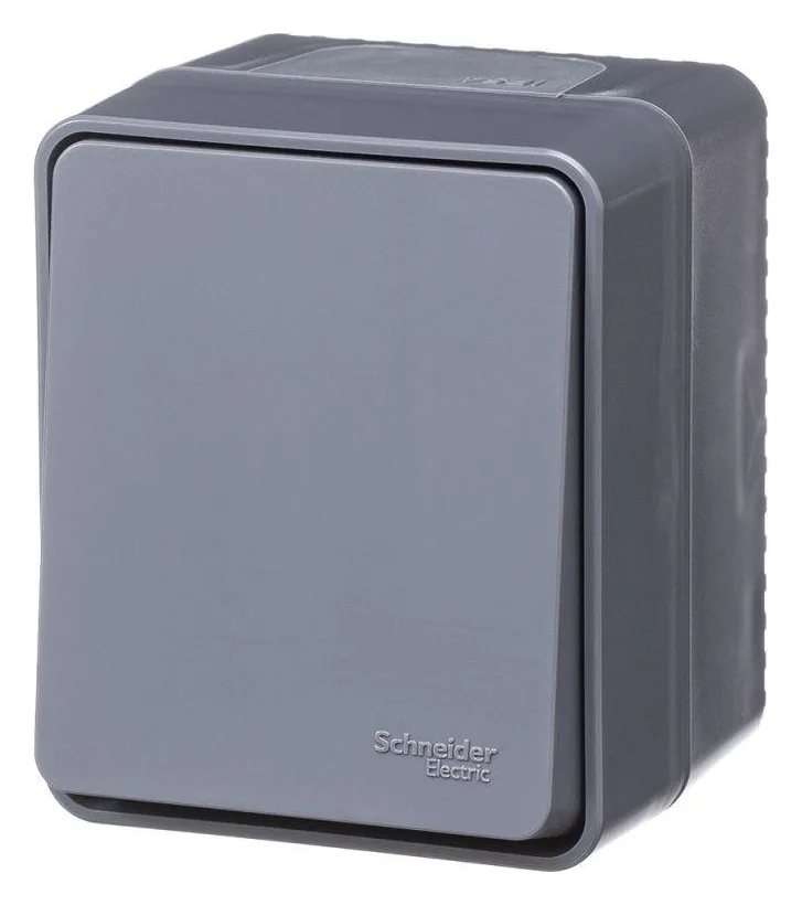 Выключатель кнопочный 1-кл. ОП AtlasDesign PROFI IP54 10АХ антрацит SE ATN544015