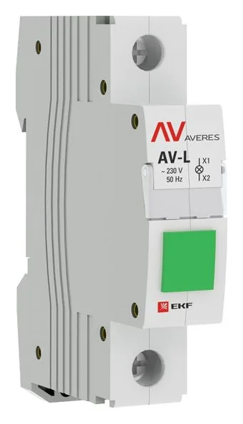 Лампа сигнальная AV-L зел. EKF av-l-green-averes