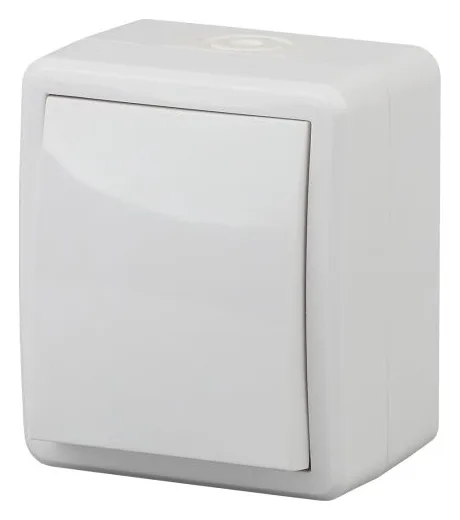 Переключатель 1-кл. ОП Эра Эксперт 10А IP54 11-1403-01 250В 10AX бел. Эра Б0020673