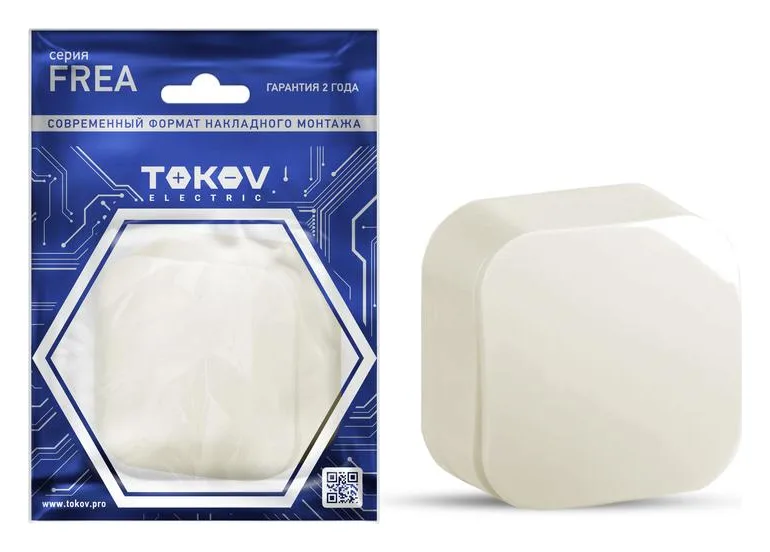Выключатель 1-кл. ОП Frea 10А IP20 250В АБС-пластик беж. TOKOV ELECTRIC TKE-FR-V1-C02