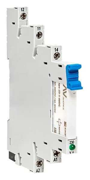 Реле промежуточное РП slim 23/1 6А 230В AC с розеткой в сборе EKF rps-23-1-60-rms230AC