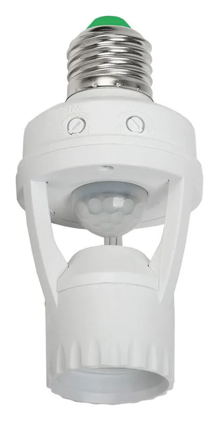 Датчик движения ДД 045 E27 60Вт угол обз. 360град. 6м IP20 бел. IEK LDD10-045-60-001