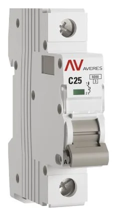 Выключатель автоматический модульный 1п C 25А 6кА AV-6 AVERES EKF mcb6-1-25C-av