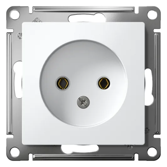Розетка 1-м СП AtlasDesign 16А IP20 без заземл. без защ. шторок механизм бел. SE ATN000141