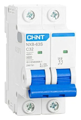 Выключатель автоматический модульный 2п C 32А 4.5кА NXB-63S (R) CHINT 296791