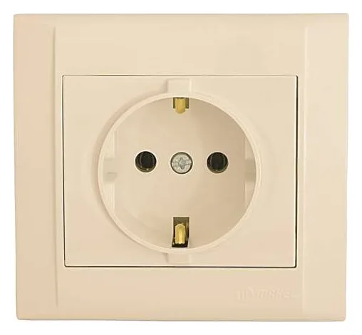 Розетка СП Defne 16А IP20 с зазем.крем Makel 42010028