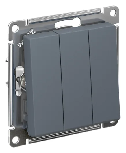 Выключатель 3-кл. СП AtlasDesign 10А IP20 (сх. 1+1+1) 10AX механизм грифель SE ATN000731