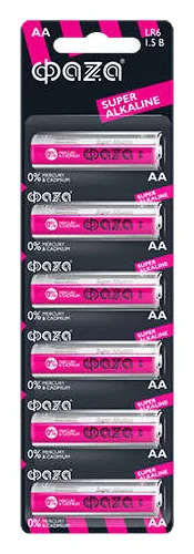Элемент питания алкалиновый AA/LR6 1.5В Super Alkaline BL-6 (уп.6шт) ФАZА 5002043