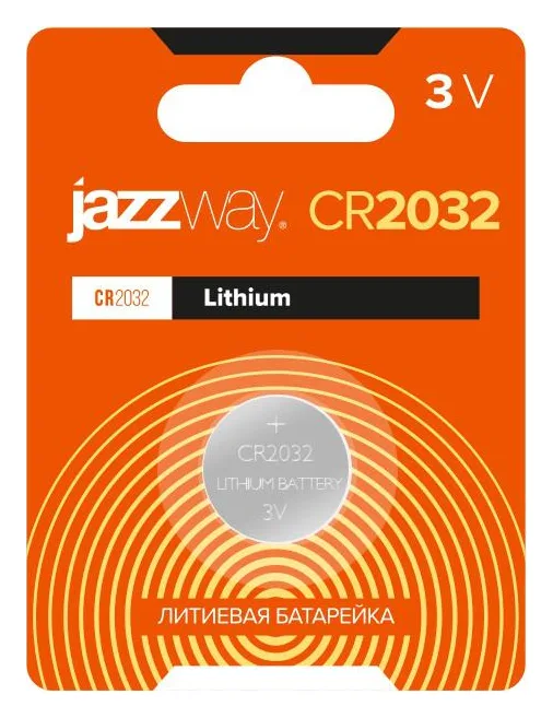 Элемент питания литиевый CR2032 3В BL-1 (блист.1шт) JazzWay 2852892