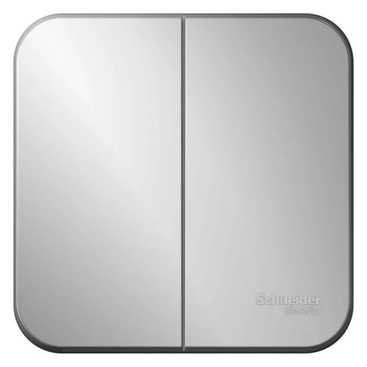 Выключатель 2-кл. ОП Blanca 10А IP20 (сх. 5) 250В с изолир. пластиной алюм. SE BLNVA105013