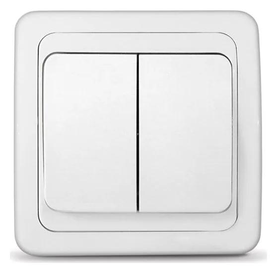 Выключатель 2-кл. СП Валери 10А IP20 бел. UNIVersal В0023
