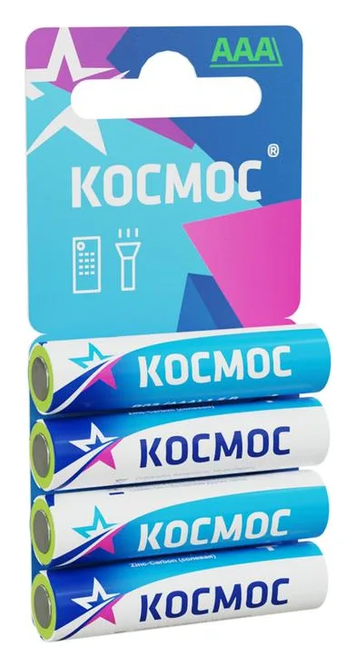 Элемент питания солевой AAA/R03 4хBL (блист.4шт) КОСМОС KOCR034BL