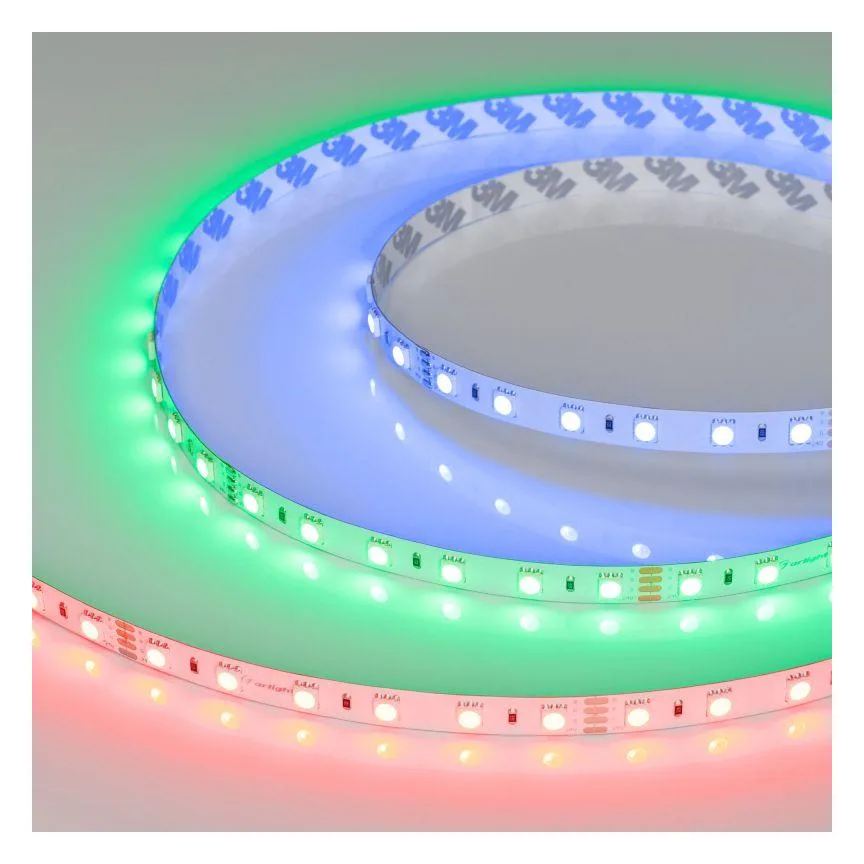 Лента светодиодная RT-B60-10mm 24V RGB 14.4Вт/м IP20 5060 открыт. (уп.5м) Arlight 010367(2)