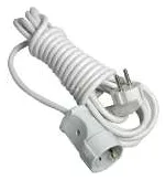 Удлинитель-шнур 1х3м без заземл. 10А IP20 Makel 10007