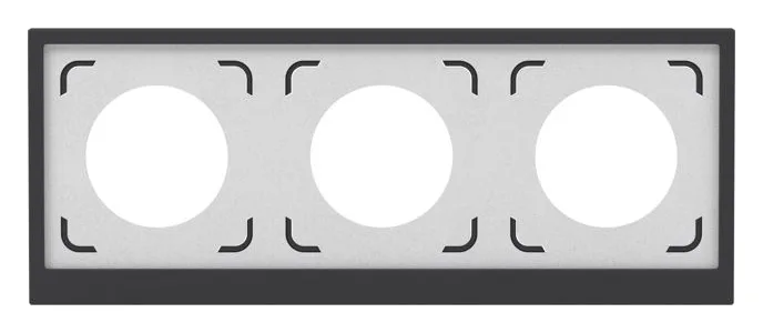 Рамка 3-м KANT IP44 черн. уголь DKC 7012946