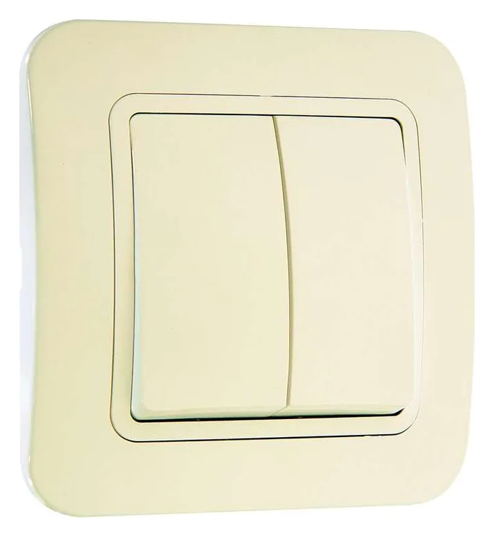 Выключатель 2-кл. СП Lillium 10А IP20 крем./крем. Makel 70203