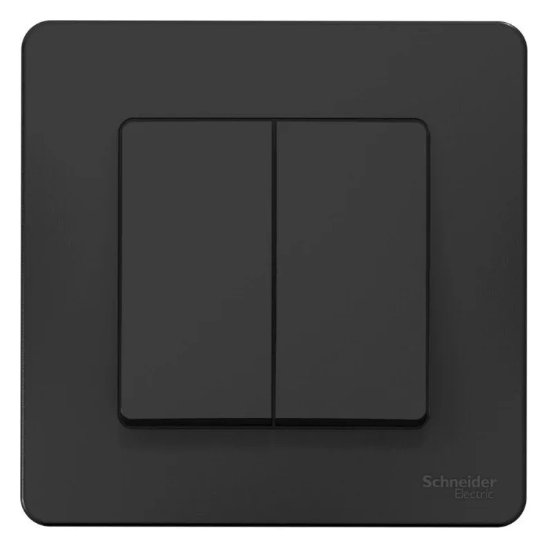 Выключатель 2-кл. СП Blanca 10А IP20 (сх. 5) 250В антрацит SE BLNVS010506