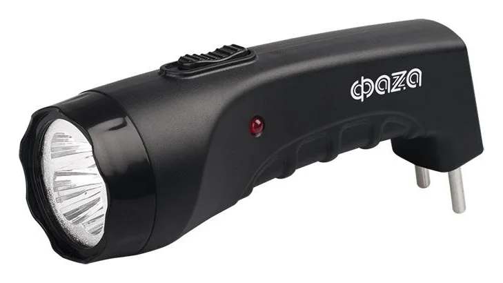 Фонарь аккумуляторный ручной AccuF2-L04-bk 4LED 2 режима: 100проц./25проц. аккум. 0.4А.ч выдвижная вилка индикатор зарядки черн. ФАZА 5000797