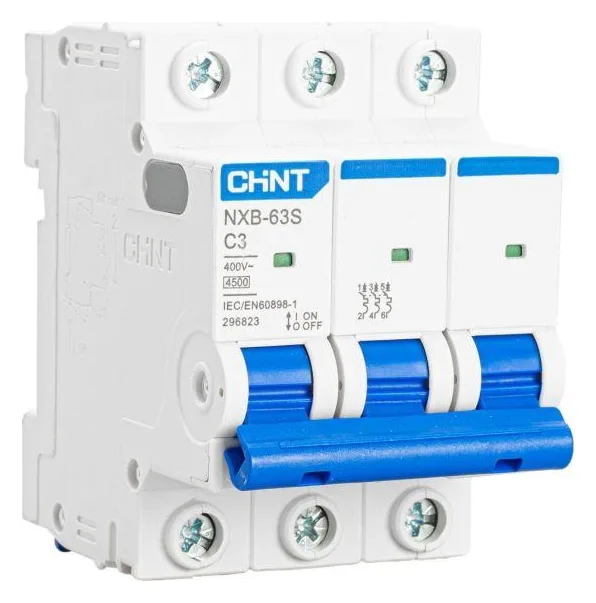 Выключатель автоматический модульный 3п C 3А 4.5кА NXB-63S (R) CHINT 296823
