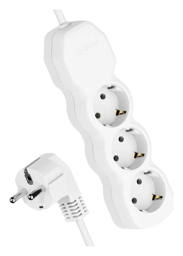 Удлинитель 3х3м с заземл. 10А IP20 ПВС 3х0.75 КОСМОС YKsm3m-3g-Z(10A)P