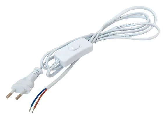 Шнур для бра с выключателем 2м 2х0.5кв.мм EKF ASB-610