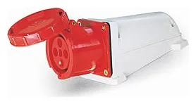 Розетка стационарная ОП PPC 134 63А 4п 3PPE 380В IP67 JazzWay 5072770
