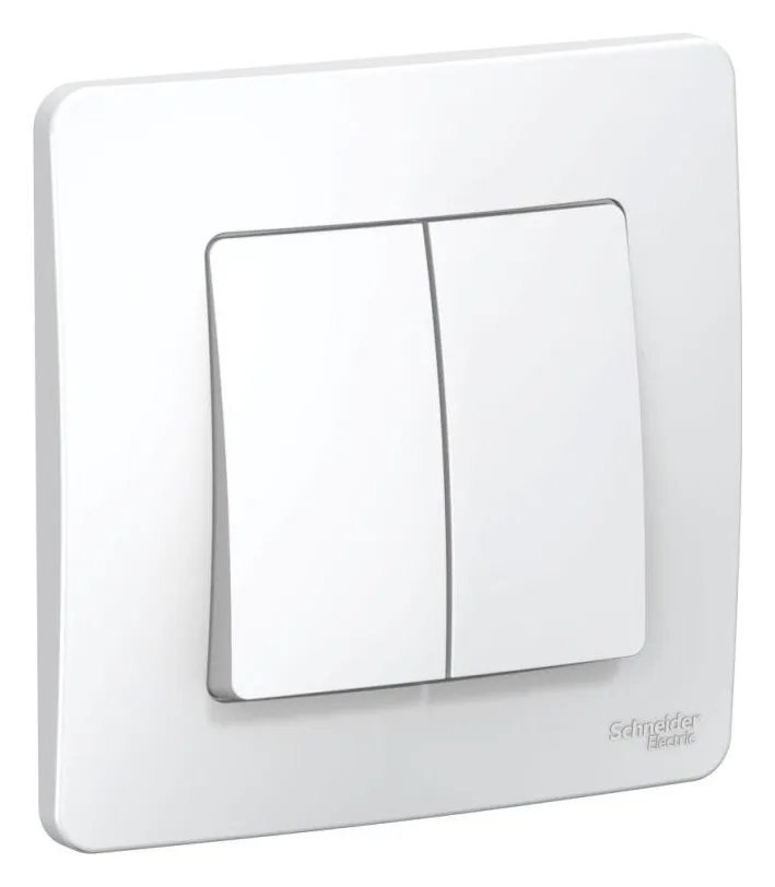 Переключатель проходной 2-кл. СП Blanca 10А IP20 (сх. 6+6) 250В бел. SE BLNVS106601