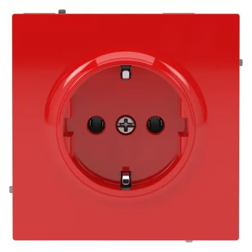Розетка силовая KANT 2P+E без шторки красн. сатин DKC 7001033