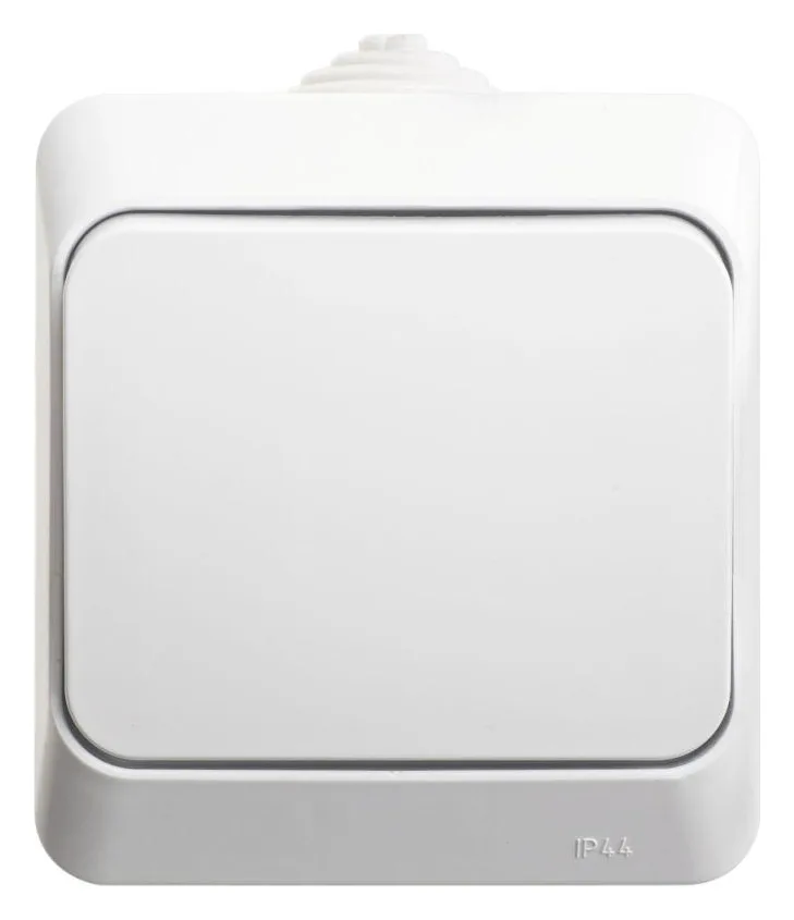 Переключатель проходной 1-кл. ОП Этюд 10А IP44 10AX бел. SE BA10-046B