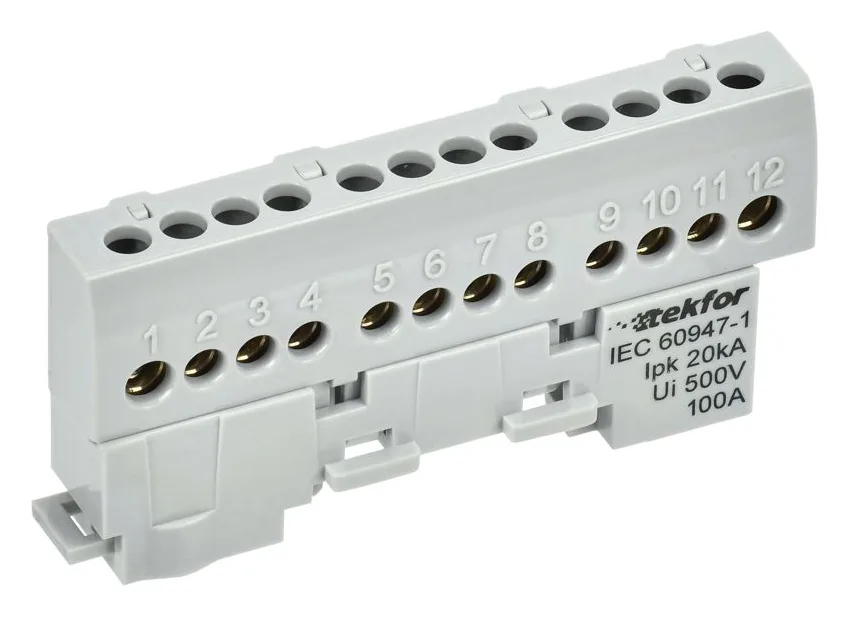 Шина L "фаза" изол. на универс. держ. 6х9-12-Ср TEKFOR IEK TF-NN10-12-KL-K03
