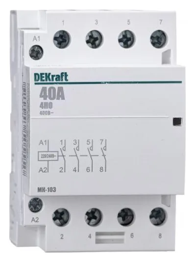 Контактор модульный МК-103 4НО 40А 230В DEKraft 18081DEK