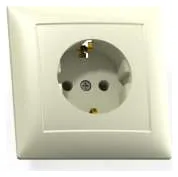 Розетка 1-м СП Селена РС16-370 16А IP20 с заземл. сл. кость Кунцево 8146
