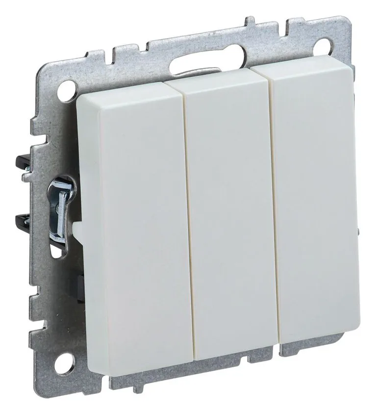 Выключатель 3-кл. СП BRITE ВС10-3-0-БрЖ 10А механизм жемчуж. IEK BR-V30-0-10-K36