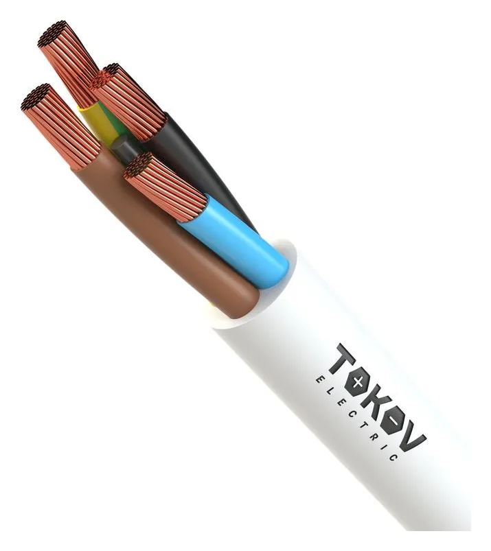 Провод TOKOV ELECTRIC ПВС 4х1(3х1+1х1) 380В Б (бухта) (м) 1945496