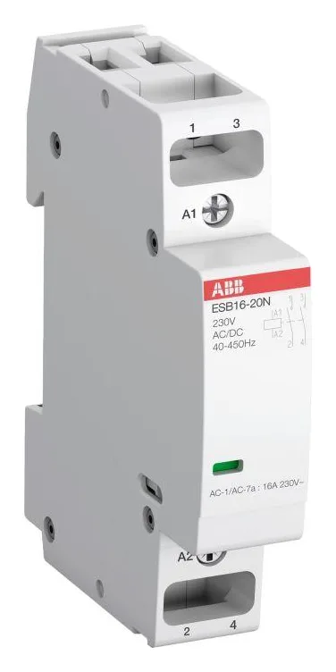 Контактор ESB16-20N-06 модульный (16А АС-1 2НО) катушка 230В AC/DC ABB 1SBE111111R0620