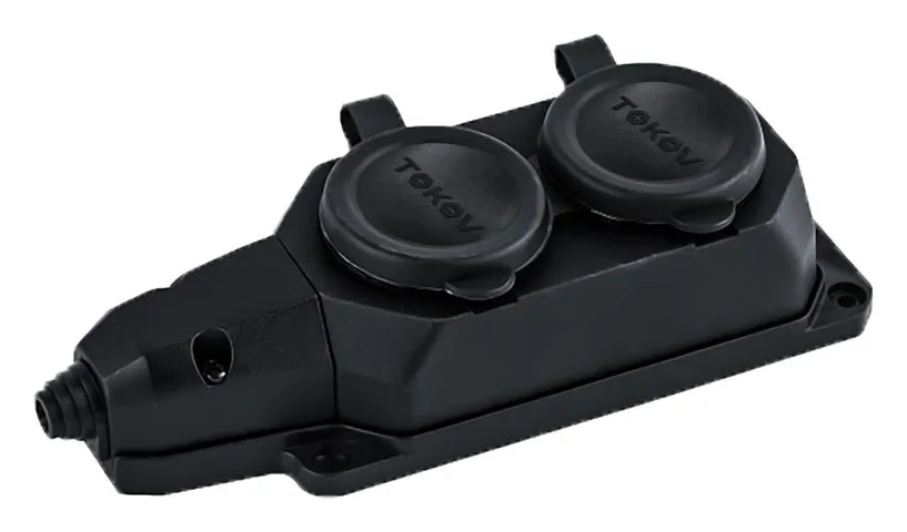 Колодка удлинителя 2-м 16А с заземл. каучук TOKOV ELECTRIC TKE-C05-KK2-Z