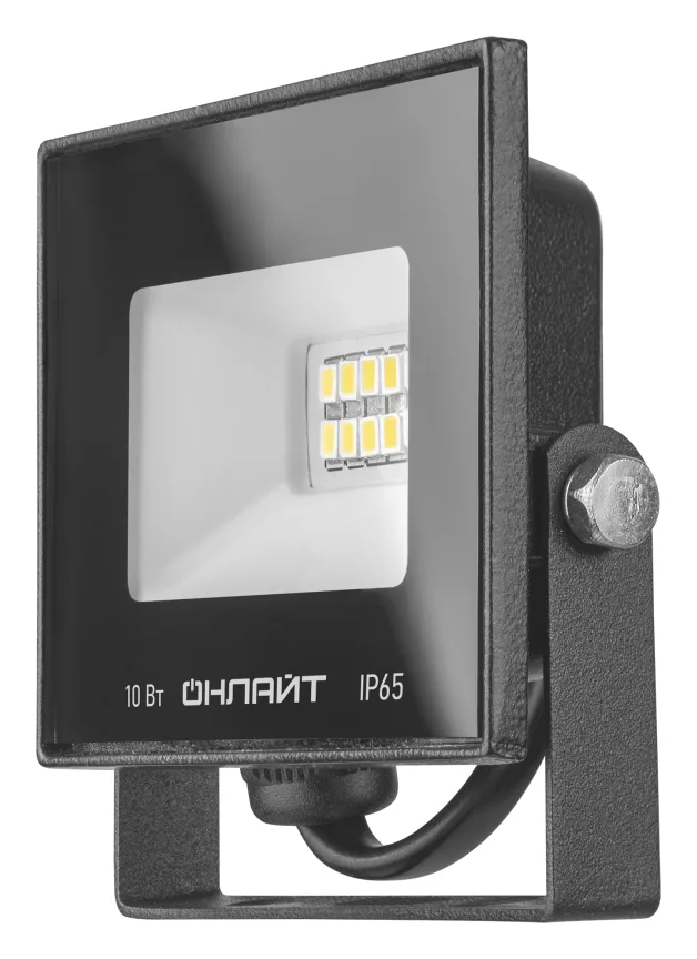 Прожектор светодиодный 71 656 OFL-10-4K-BL-IP65-LED 10Вт 4000К IP65 800лм черн. ОНЛАЙТ 71656