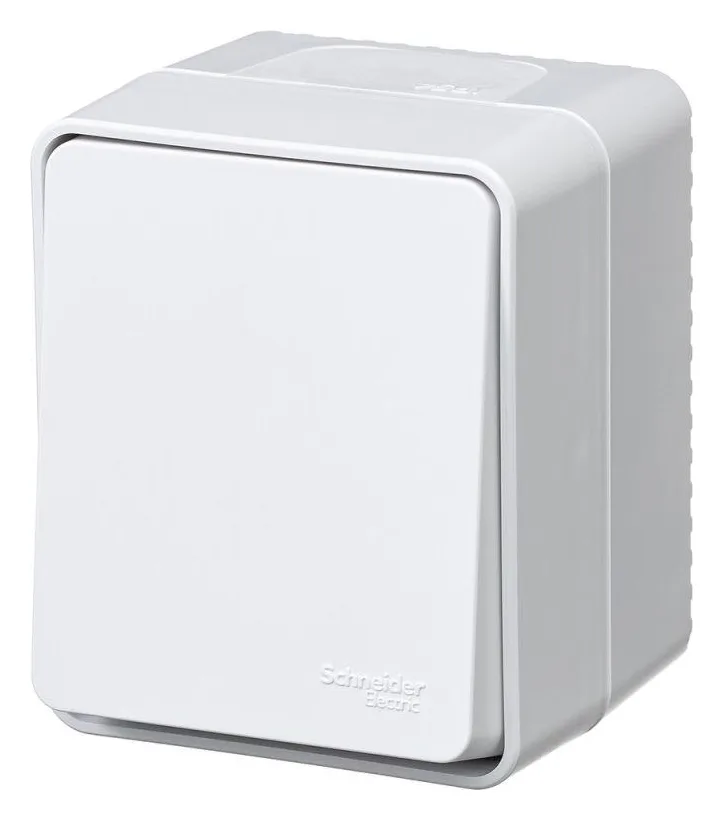Выключатель кнопочный 1-кл. ОП AtlasDesign PROFI IP54 10АХ бел. SE ATN540115