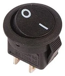 Выключатель клавишный 250В 3А (2с) ON-OFF круглый черн. Micro (RWB-105; SC-214) Rexant 36-2510