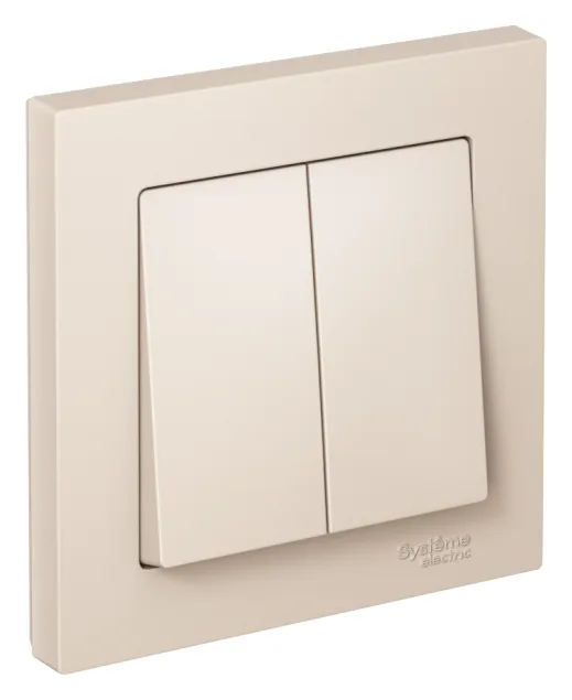 Выключатель 2-кл. СП AtlasDesign 10А IP20 (сх. 5) 10AX в сборе беж. SE ATN000252