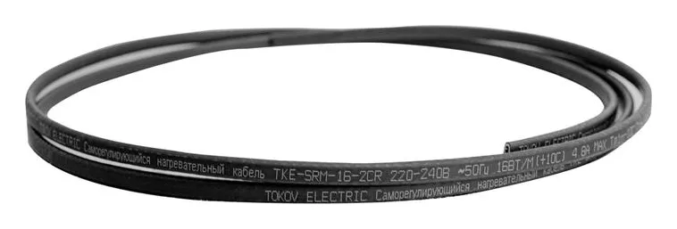 Кабель нагревательный саморег. 16Вт/м с экраном термопласт UV (250м) TOKOV ELECTRIC TKE-SRM-16-2CR