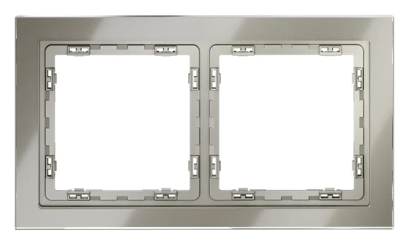Рамка 2-м S70 стеклян. шелк Voltum VLS110204