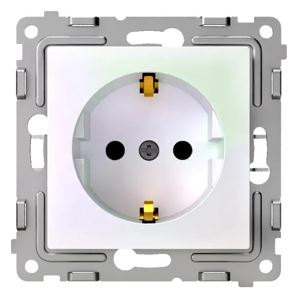 Розетка 1-м СП Pixel 16А IP20 с заземл. механизм перламутр. TOKOV ELECTRIC TKE-PX-R1Z-C04