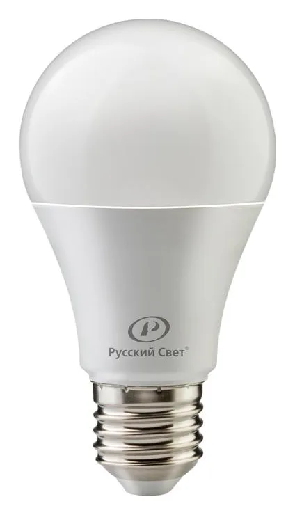 Лампа светодиодная RS LED A60 E27 7W 220-240V 7Вт грушевидная 4000К E27 700лм 220-240В Ra90 Русский Свет 20010345111