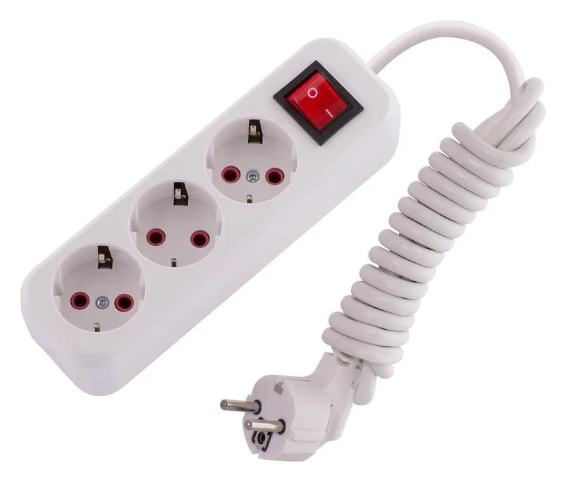 Удлинитель 3х2м с заземл. 16А IP20 Lila с выкл. LEZARD 720-0302-302