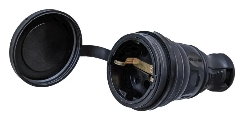 Розетка 1-м 16А с заземл. каучук TOKOV ELECTRIC TKE-C05-KR-Z