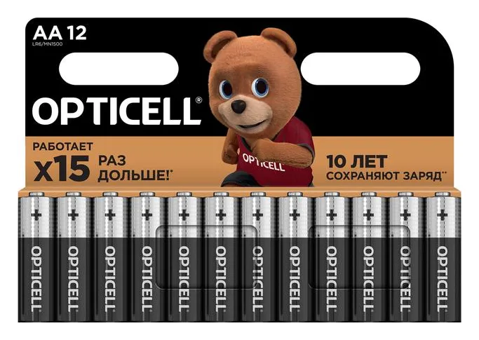Элемент питания алкалиновый AA/LR6 (блист. 12шт) Basic Opticell 5051010/6051010