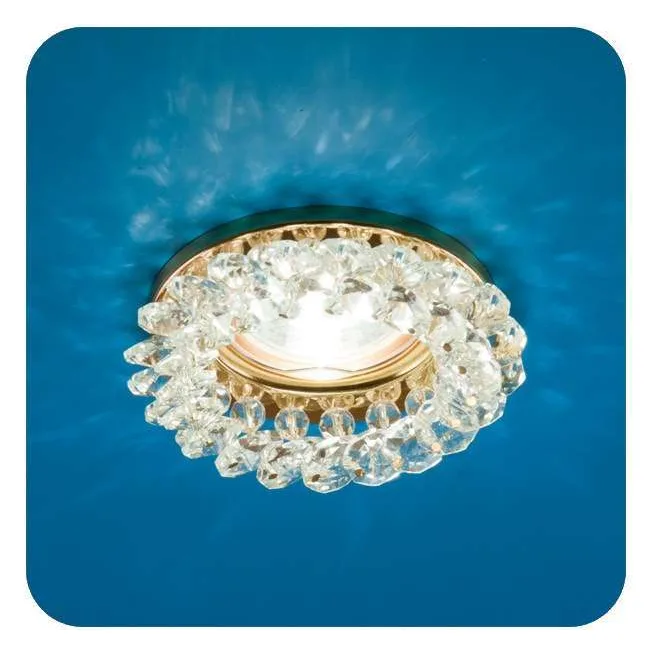 Светильник Venecia 51 04 70 декор. из огран. стекла MR 16 основание зол.; стекло прозр. ИТАЛМАК IT8286