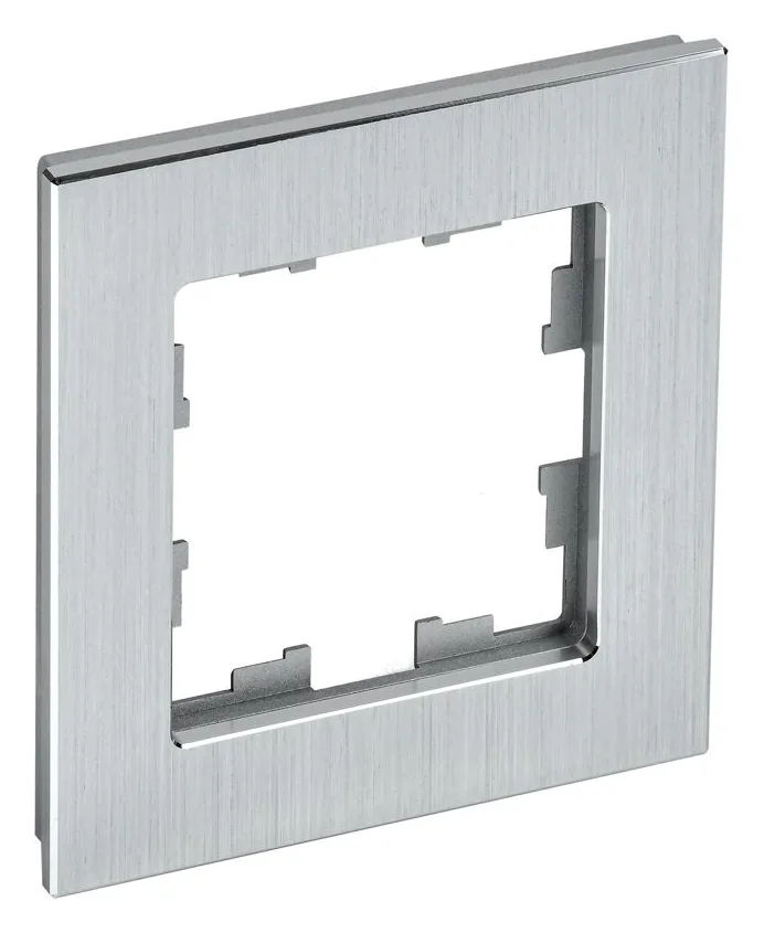 Рамка 1-м BRITE РУ-1-1-БрА металл алюм. IEK BR-M12-M-K47